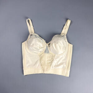 Vintage Satin and Lace Bustier Top